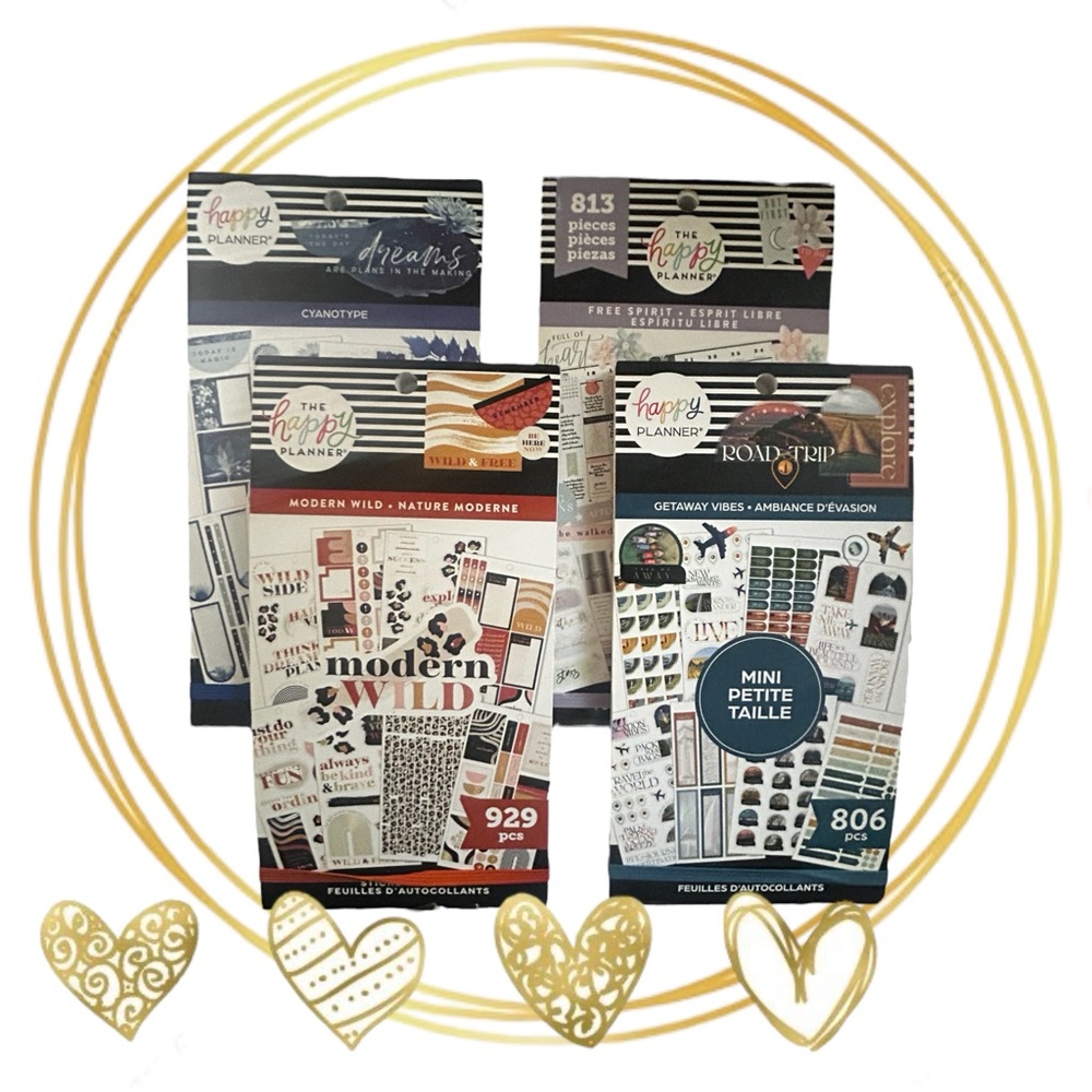 Four All Brand New The Happy Planner Sticker Books Bundle